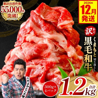 【訳あり】くまもと黒毛和牛 切り落とし 1.2kg 2026年12月発送_067-6066-12-A