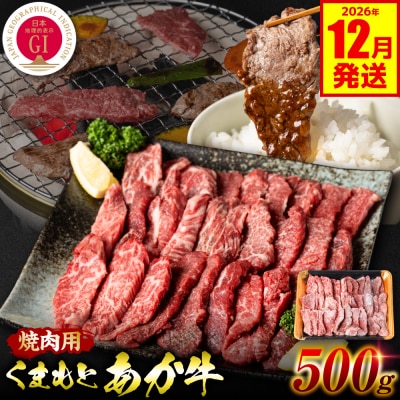 【GI認証】 くまもとあか牛 焼肉用 500g 【2026年12月発送】_289-7019-12