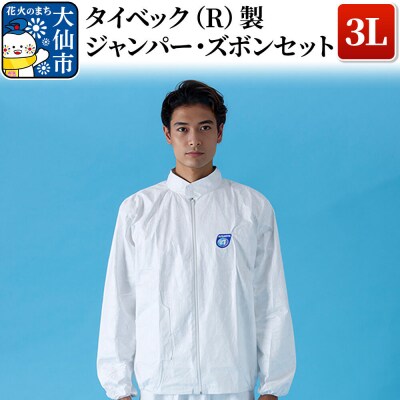 タイベック(R)製 ジャンパー、ズボンセット(3L)|22_aza-010101d
