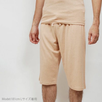 nayuta メンズ リラクシングウェア ハーフパンツ ブラウン L|22_hmn-040101ac