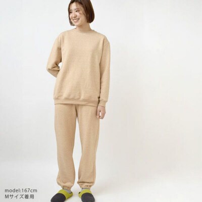 nayuta 裏起毛あったか スウェットシャツ ブラウン【L】|22_hmn-070101bc