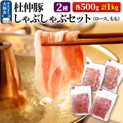杜仲豚 しゃぶしゃぶセット 2種 計1kg (ロース、もも)|22_bns-060101