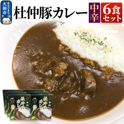 杜仲豚カレー 中辛 6食セット【物産中仙】|22_bns-090601