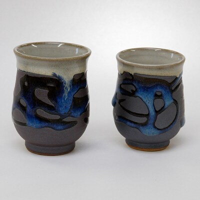 【楢岡焼】紋様湯呑み(ペア)|22_not-020101