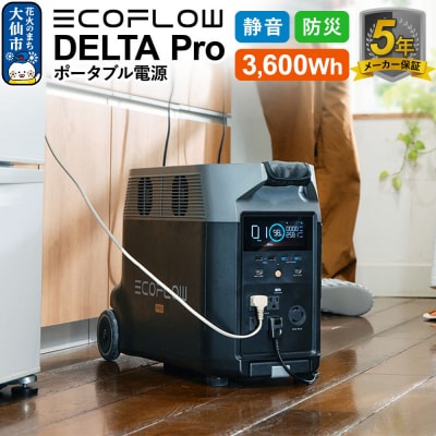 EcoFlow ポータブル電源(容量3,600Wh)DELTA|22_etj-020101
