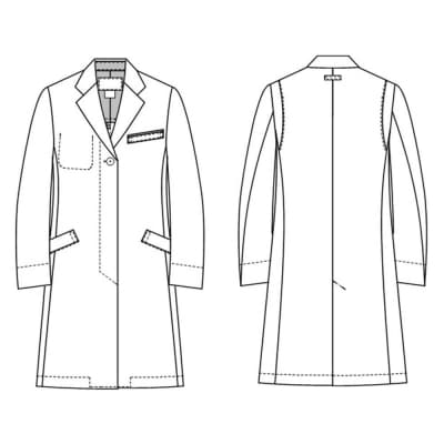 アツロウタヤマレディースコート【L】白衣 ATX-1010|22_nhk-020101c