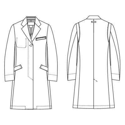 アツロウタヤマレディースコート【EL】白衣 ATX-1010|22_nhk-020101e