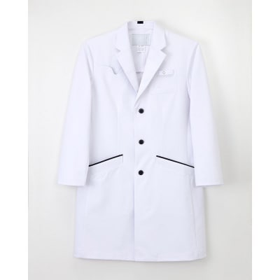 男子シングルドクターコート【L】聴診器専用ポケット付 SD-3350|22_nhk-040101c