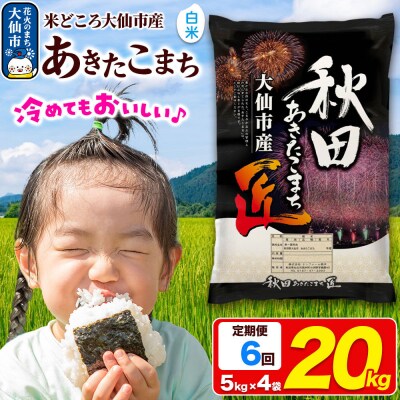 《6ヶ月》米 あきたこまち【白米】20kg 令和7年産|22_snk-012006