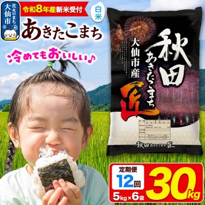 ＜令和8年産＞《12ヶ月》米 あきたこまち【白米】30kg|22_snk-013012s