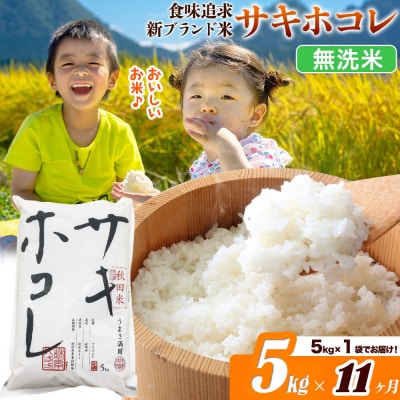 米《11ヶ月》サキホコレ【無洗米】令和7年産 5kg|22_ssn-050511m