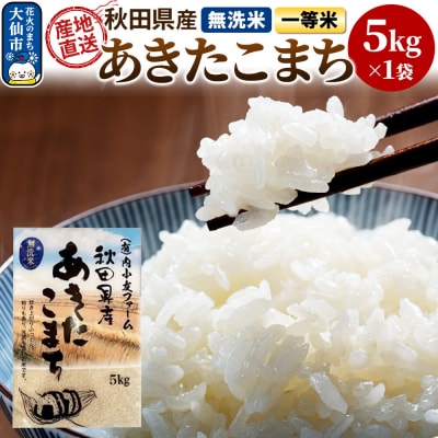 米 令和7年産 秋田県産あきたこまち 一等米 農家直送 無洗米5kg|22_uot-030501