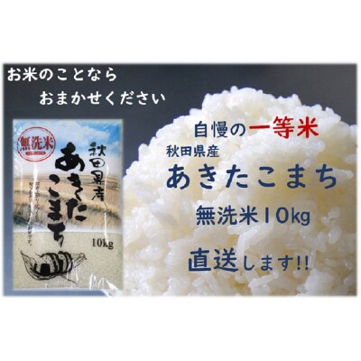米 令和7年産 秋田県産あきたこまち 一等米 農家直送 無洗米10kg|22_uot-031001