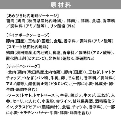 嶋田ハム 比内地鶏セット ソーセージ・ハム・ハンバーグ|22_sdh-020101
