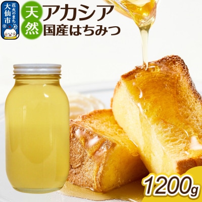 はちみつ【天然 アカシア】1200g【でんのうさん家】|22_dkb-691201