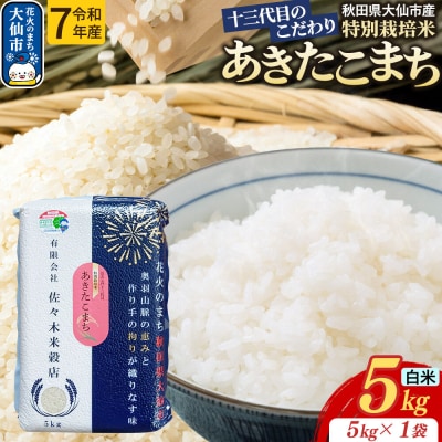 米 あきたこまち【白米】5kg 特別栽培米 令和7年産|22_skb-010501