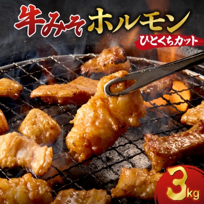 総重量3kg!牛みそホルモン ひとくちカット_hs150-003