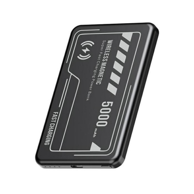 MagSafe対応 iPhone16/モバイルバッテリー＜ブラック＞ワイヤレス充電器5000mAh