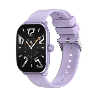 スマートウォッチ＜パープル＞Bluetooth通話 2.10インチ大画面 多機能 曲面タイプ