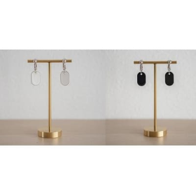 【Unomismo】琺瑯アクセサリー 「BE1(イヤリング20」　ホワイト