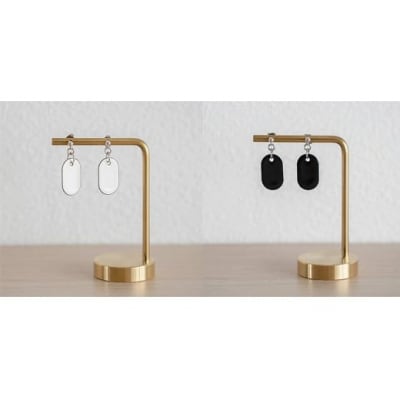 【Unomismo】琺瑯アクセサリー「BP1(ボールピアス20)」　ブラック