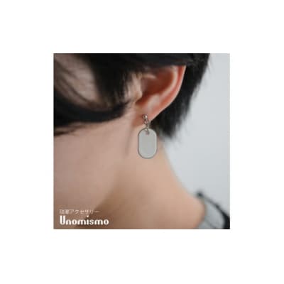 【Unomismo】琺瑯アクセサリー「BP1(ボールピアス20)」　ホワイト