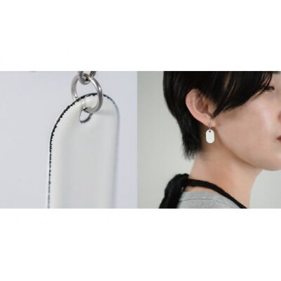 【Unomismo】琺瑯アクセサリー「BP1(ボールピアス20)」　ホワイト