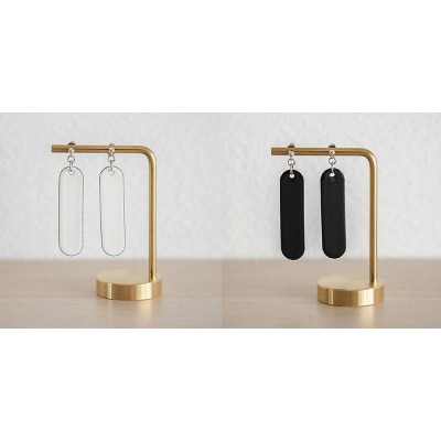 【Unomismo】琺瑯アクセサリー 「BP2(ボールピアス45)」　ブラック