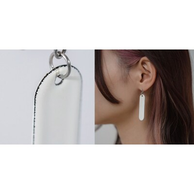 【Unomismo】琺瑯アクセサリー 「BP2(ボールピアス45)」　ブラック