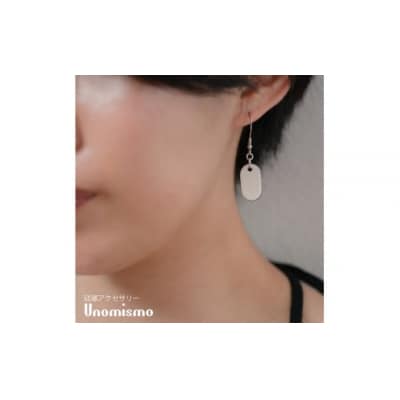 【Unomismo】琺瑯アクセサリー 「BP3(U字ピアス20)」　ホワイト