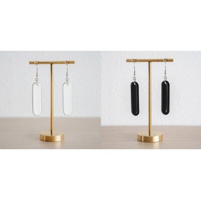 【Unomismo】琺瑯アクセサリー 「BP4(U字ピアス45)」　ホワイト