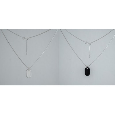 【Unomismo】琺瑯アクセサリー「BN1(ネックレス20)」　ホワイト