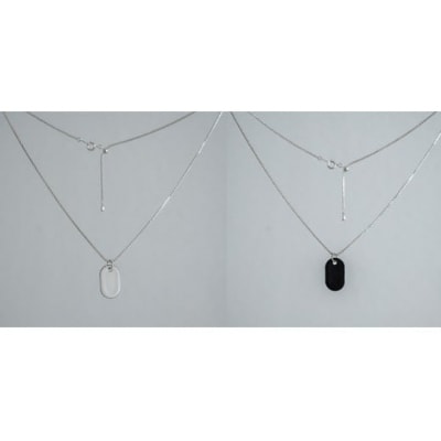 【Unomismo】琺瑯アクセサリー「BN1(ネックレス20)」　ブラック