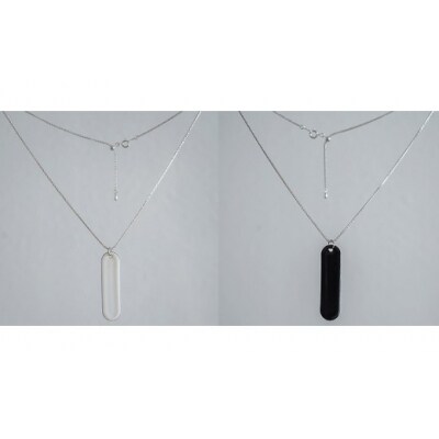 【Unomismo】琺瑯アクセサリー 「BN2(ネックレス45)」　ホワイト