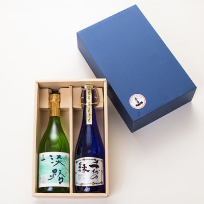 淡路の地酒千年一酒造の大吟醸「千代の縁」と「原酒淡路」(720ml)セット as08022