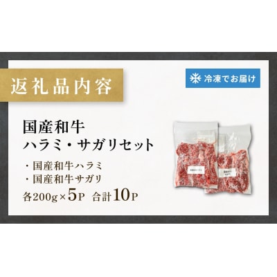 国産和牛 ハラミ サガリ セット 10P 国産 和牛 牛肉 肉 お肉 はらみ さがり 宮城県産 焼肉