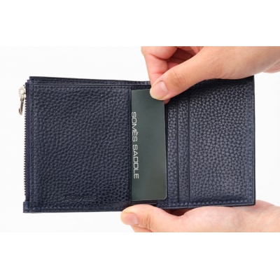 SOMES 二つ折り財布 (ネイビー)GL-10 [ソメスサドル 12260817-a]  ◎