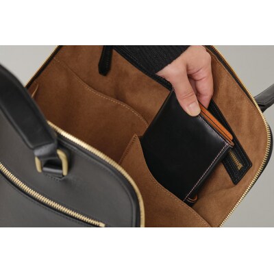 SOMES バッグ タテ型ブリーフ (ブラック)HE-01 [ソメス 12260818-b]  ◎