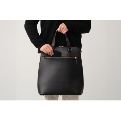 SOMES バッグ タテ型ブリーフ (ブラック)HE-01 [ソメス 12260818-b]  ◎