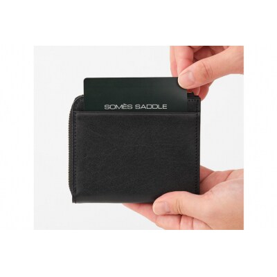 SOMES 財布 ミニウォレット (ブラック)HE-05 ソメスサドル 12260811-b  ◎