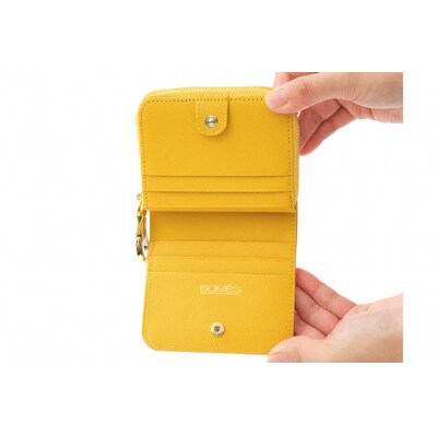 SOMES 二つ折り財布 (イエロー)PT-75 [ソメスサドル 12260815-c]  ◎