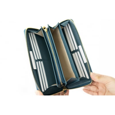 SOMES PT-71 ラウンド長財布 (ブルー) [ソメスサドル 12260857]  ◎