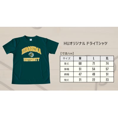HU(広島大学)オリジナルグッズ　ドライTシャツ　(L)