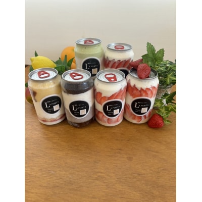 ドルチェ缶(苺、ティラミス、カスタード&ホイップ、抹茶あずきクリーム)　6本セット