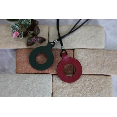 レザーグラスホルダー(ステッチ無)赤