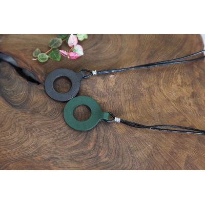 レザーグラスホルダー(ステッチ無)緑