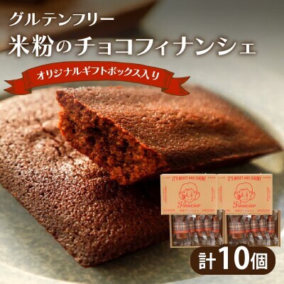 【グルテンフリー】米粉のチョコフィナンシェ(計10個) スイーツ【T038-0155】