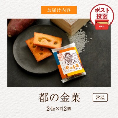 【ポスト投函】日向之國一之宮神社奉納菓子「都の金菓」計2個【T038-0125】