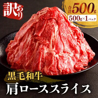 【訳あり】黒毛和牛肩ローススライス(計500g)【T025-0045】(都農町)
