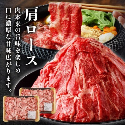 【訳あり】黒毛和牛 肩ローススライス(計1kg)【T025-0055】(都農町)